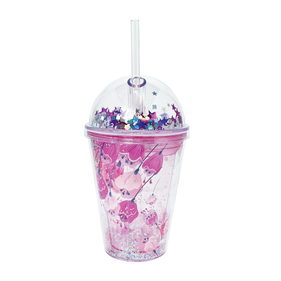 Plastic cup Clever Cup Fairy Forest Pink CLEVERHIPPO PCUP06