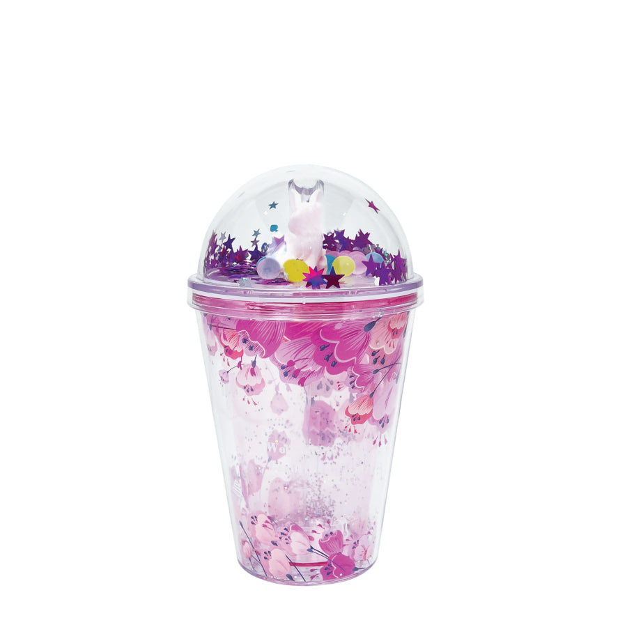 Plastic cup Clever Cup Fairy Forest Pink CLEVERHIPPO PCUP06