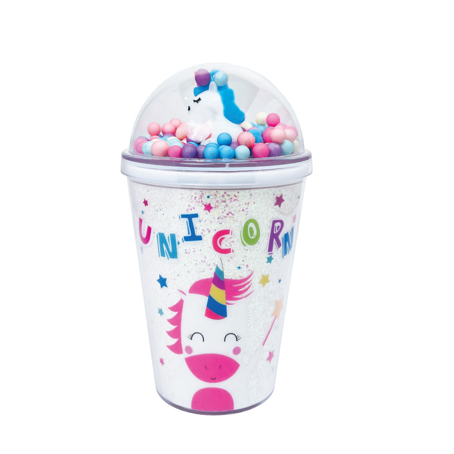 Ly nhựa Clever Cup Rainbow Unicorn Xanh CLEVERHIPPO PCUP08