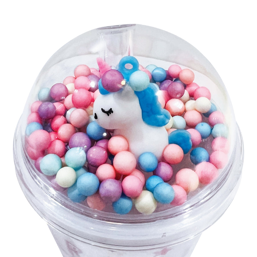 Clever Cup Rainbow Unicorn Green Plastic Cup CLEVERHIPPO PCUP08