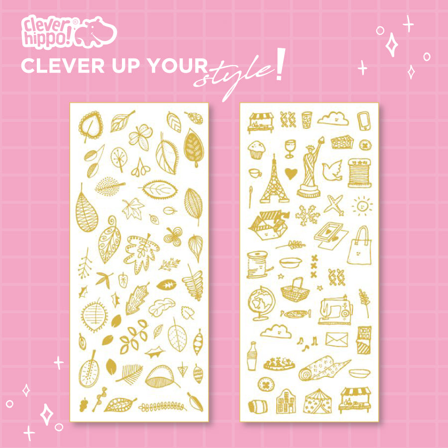 Golden Sparkling Golden Sticker Set