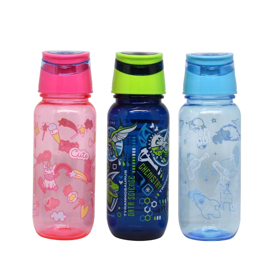 Space Adventure plastic water bottle CLEVERHIPPO WB01