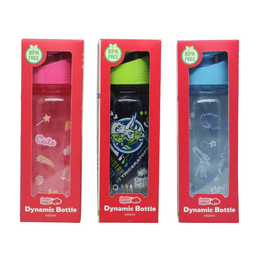 Dino Mech Rex plastic water bottle CLEVERHIPPO WB01