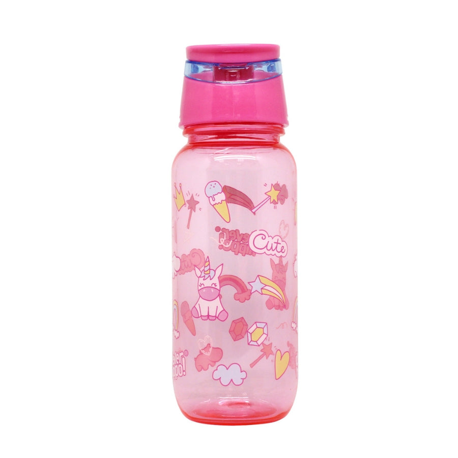 Rainbow Unicorn plastic water bottle CLEVERHIPPO WB01